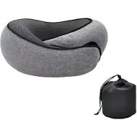 INF Oreiller de nuque portable pour sieste au bureau - Confort et soutien Grey