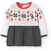 Boboli Knitwear Long Sleeve Dress Multicolore 18 Months Fille