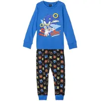 Sonic Pyjama 'Sonic Pyjama Set Kids Blue – Boys Girls Sleepwear Long Sleeve Top and Pants' bleu