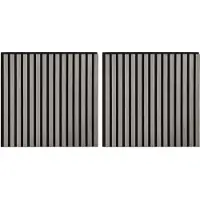 vidaXL Panneaux muraux 2 pcs Gris 60,5 x 60 cm