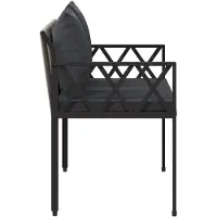 vidaXL Bancs d'extérieur 2 places 116 x 56 x 75 cm en rotin synthétique