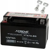 Xtreme Batterie moto -Gel, 12 V, 7 Ah, sans entretien, polarité gauche, référence 82-331