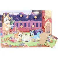 Bluey Jeux noisette / vert clair / violet / rouge cerise