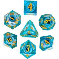 HOT Games Ensemble de dés , "œil bleu", pour jeux de rôle D&D