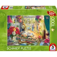 Schmidt Le temps du puzzle Avec un chat (1000 pièces)