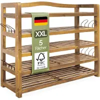 Casaria Rangement pour chaussures 95x26x82cm - Capacité de charge de 200 kg - Marron foncé