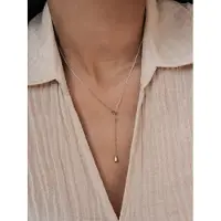 Hey Happiness Chaîne 'Heart Lariat' argent