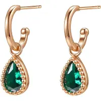 Hey Happiness Boucles d'oreilles 'May Birthstone' or rose