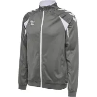 Hummel Veste de survêtement gris foncé / blanc