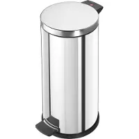 Hailo Poubelle à pédale Solid L 18 L Inox avec bac intérieur galvanisé