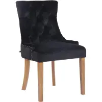 CLP Chaise de salle à manger Aberdeen velours antique-clair