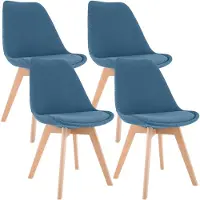 CLP lot de 4 chaises Linares tissu