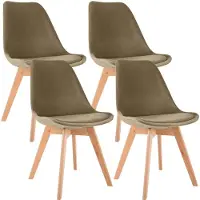 CLP lot de 4 chaises Linares velours
