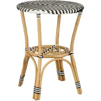 Mica Decorations Table bistrot d'extérieur Mandox - H66 x Ø50 cm - Noir, blanc