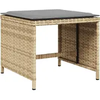vidaXL Ensemble de jardin 13 pièces avec coussins Mélange beige Poly rotin