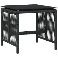vidaXL Ensemble de jardin 17 pièces avec coussins Noir Poly Rattan