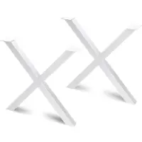 Emuca Cross Table Legs Blanc