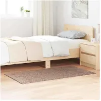 vidaXL Tapis Shaggy Anti-dérapant Marron 80 x 150 cm PP