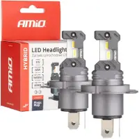 Amio Lampes automobiles hybrides à LED H4 H19 Canbus 6000K 60W -04114 Éclairage automobile