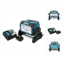 Makita DML 809 RG1 Projecteur de chantier LED sans fil 18 V 10000 lm + 1x batterie 6,0 Ah + chargeur