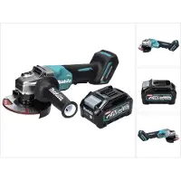 Makita GA 016 GM1 Meuleuse d'angle sans fil 40 V max. 125 mm Brushless XGT + 1x batterie 4,0 Ah - sans chargeur