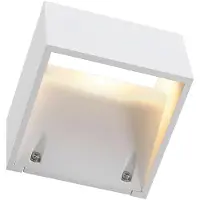 SLV LOGS WALL Applique murale, carrée, blanche, 6W LED, blanc chaud Lampe d'extérieur