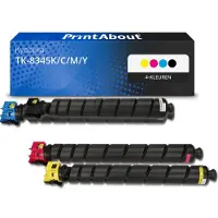 PrintAbout Toner compatible pour Kyocera TK-8345K/C/M/Y - 4 couleurs - Multipack