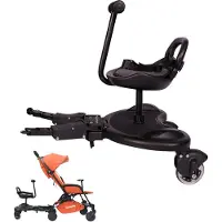 HeppieBabie Universal Riding Board Deluxe - avec siège - pour poussette - Buggy Board - avec livre d'école