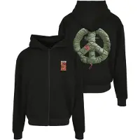 Mister tee Puffer Peace Heavy Oversize Full Zip Sweatshirt Noir S Homme