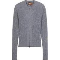 GOBI Cashmere Cardigan gris chiné