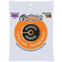 Martin Authentic Flexible Core 92/8 Phosphor Bronze Custom Light 3-Pack Cordes de guitares acoustiques