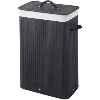 Sealskin Bamboo Laundry basket Black (56 l)