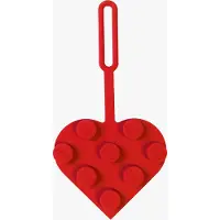 LEGO Étiquette de sac Caur 3x3 - Rouge