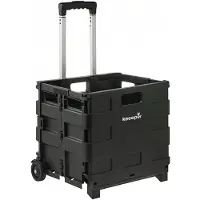 Keeeper Diable pliable "olli" avec bac pliable 65 litres noir