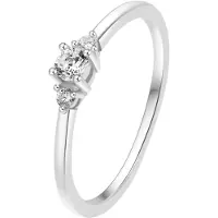 Hey Happiness Bague 'Slim Trio' argent