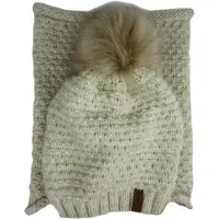 Kumixi Bonnet 'Set: Mütze & Loop Schal' beige