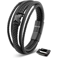 SERASAR Bracelet 'Flake' noir