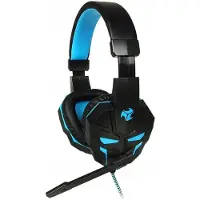 IBox Casque de jeu filaire X8, bandeau, noir et bleu.