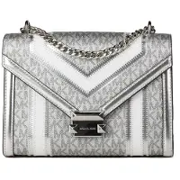 Michael Kors Sac à bandoulière 'Whitney Medium Flap Chain' argent