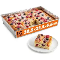 Kadax moule rectangulaire "Imperia", Moules à gâteaux, moule à manqué, répartition de la chaleur, 30 cm, argent