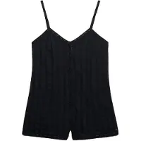 Superdry Lace Cami Playsuit Sleeveless Romper Noir S Femme