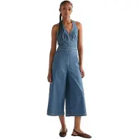 Wrangler 112378227 Sleeveless Jumpsuit Bleu S Femme