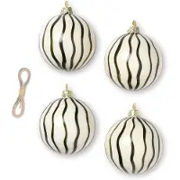 Ferm Living Christmas Glass Ornaments Lot de 4 Green