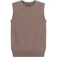 GOBI Cashmere Cardigan 'Women's Timeless Cashmere Crewneck Vest' taupe