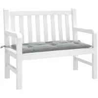 vidaXL Coussin pour banc de jardin Melange gris clair 100x50x7 cm Tissu