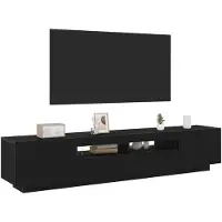 vidaXL Ensemble de meubles TV 2 pcs Noir 200 x 35 x 40 cm Bois composite