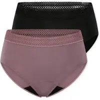 Schiesser Slip ' Care ' violet / noir