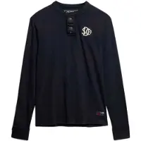 Superdry Vintage Athletic Grandad Long Sleeve T-shirt Bleu L Homme