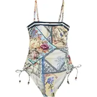 Next Maillot de bain crème / bleu clair / jaune clair / rose