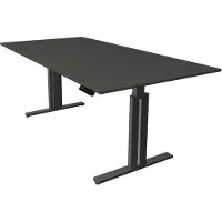 Kerkmann Move 3 elegant höhenverstellbarer Schreibtisch anthrazit rechteckig